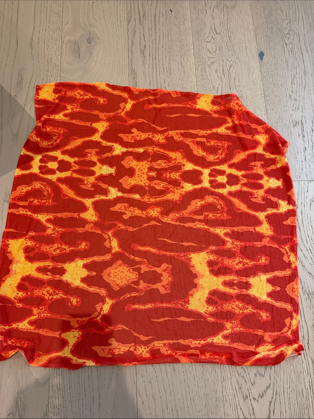 PrettyLittleThing Red and Yellow Abstract bandana